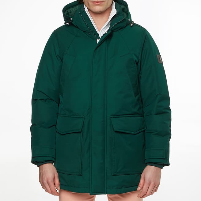 Tommy Hilfiger Green Rockie Quilted Coat