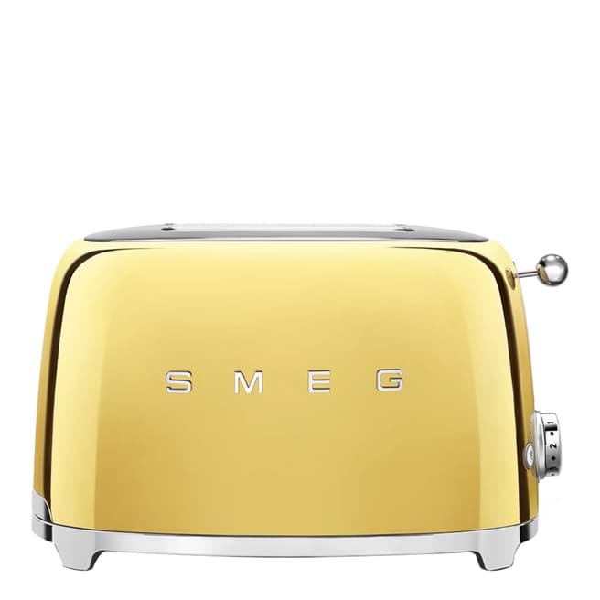 Smeg Two Slice Toaster, Gold