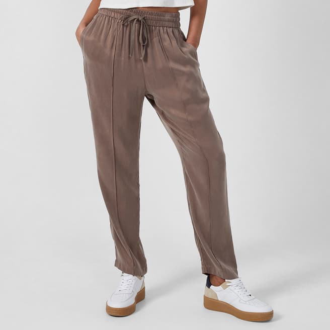 French Connection Mocha Rosanna Cupro Trousers