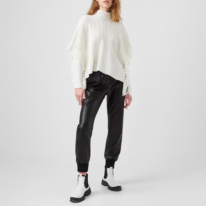 French Connection Cream Lacey Fringe Jumper