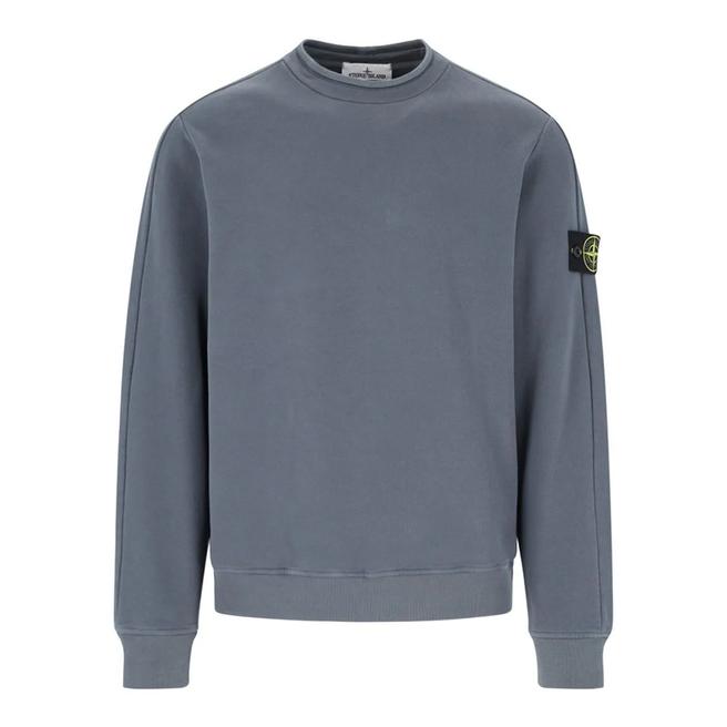 Stone Island Dark Grey Mock Turtleneck Fleece Sweatshirt