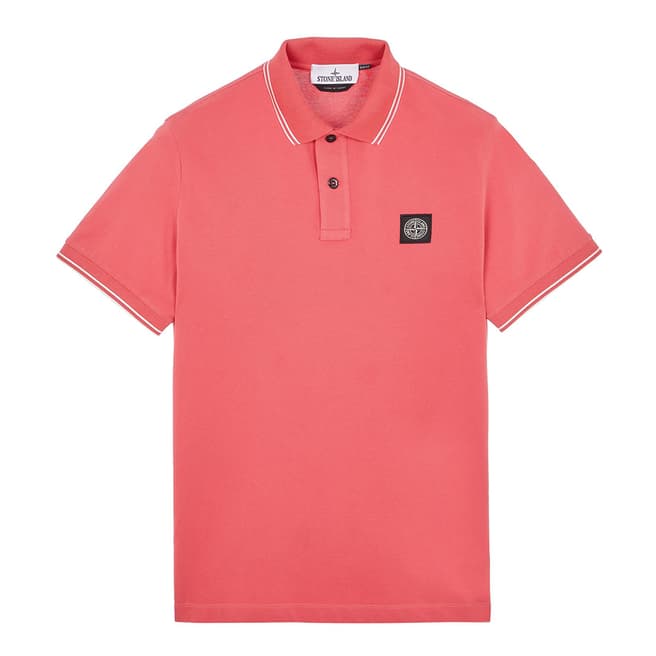 Stone Island Pink Stretch Pique Polo Shirt
