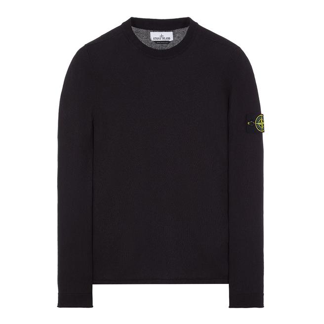 Stone Island Navy Crew Neck Cotton Jumper
