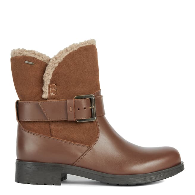 Geox Brown Suede Rawelle Ankle Boot