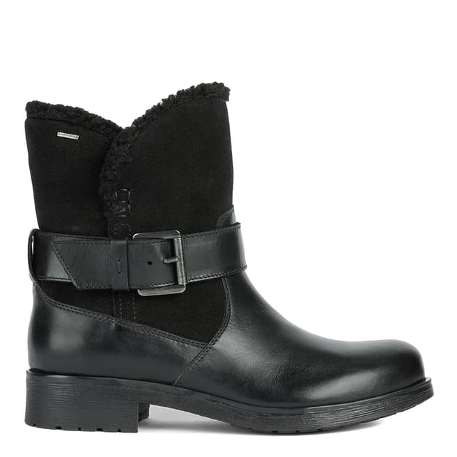 Geox Black Suede Rawelle Ankle Boot