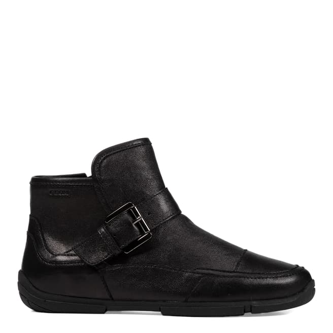 Geox Black Leather Aglaia Ankle Boot