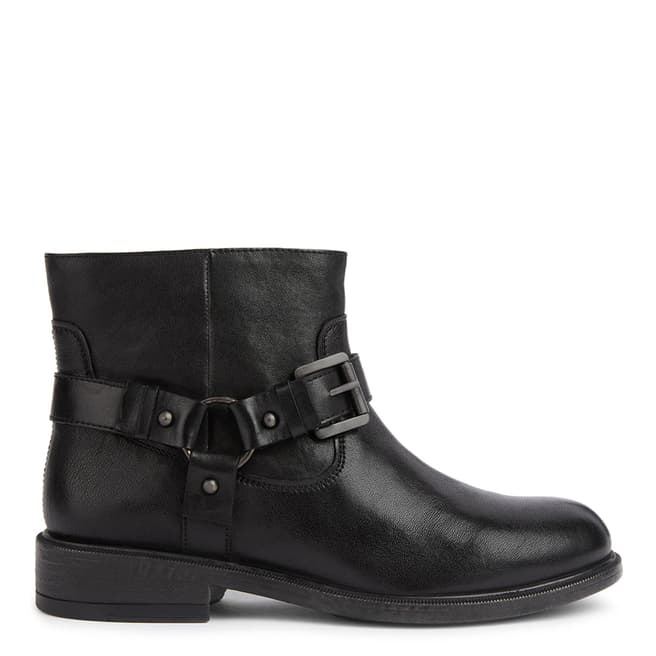 Geox Black Leather Catria Ankle Boot
