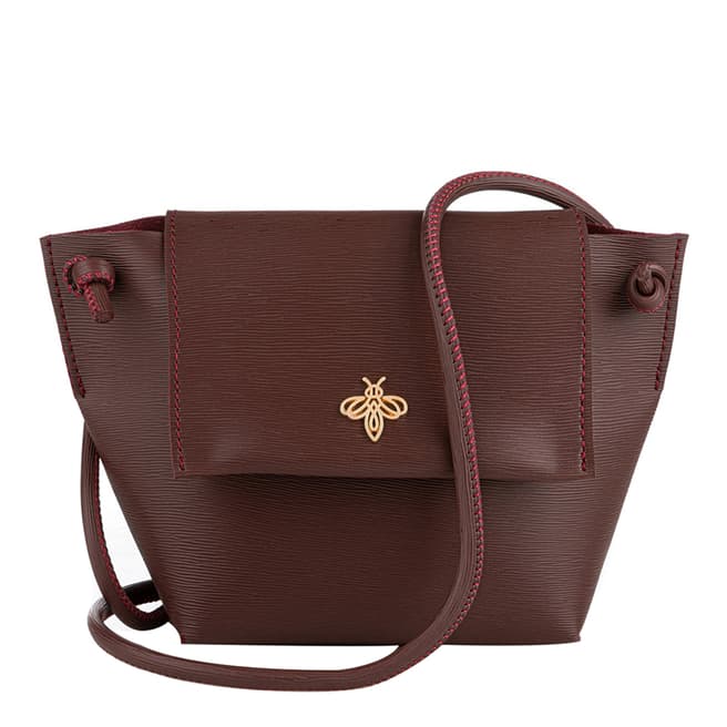Lucky Bees Claret Red Crossbody Bag