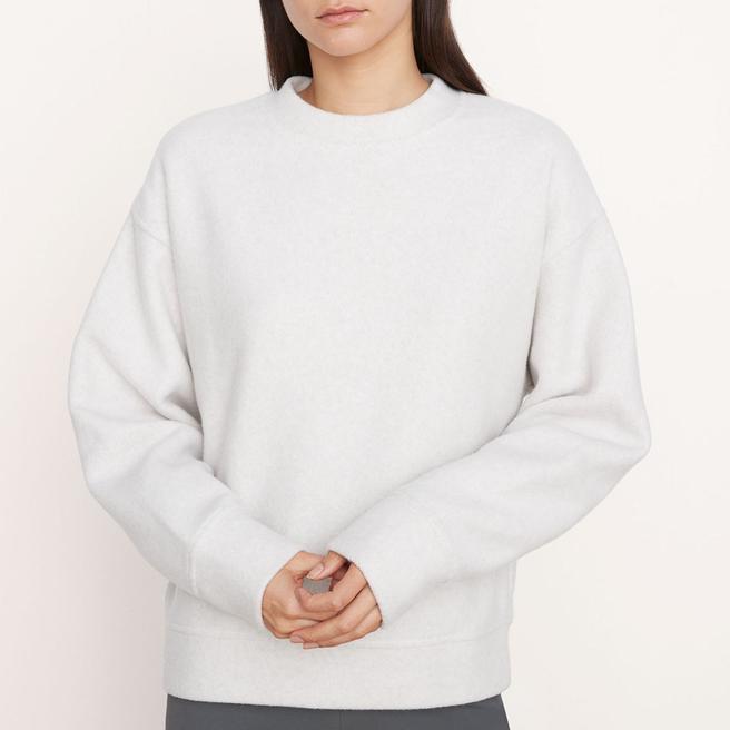 Vince Grey Crew Cotton Blend Jumper
