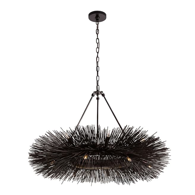 Kelly Wearstler for Visual Comfort & Co. Strada Ring Chandelier in Aged Iron
