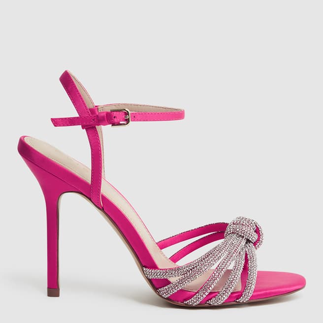 Reiss Pink Estel Embellished Heels