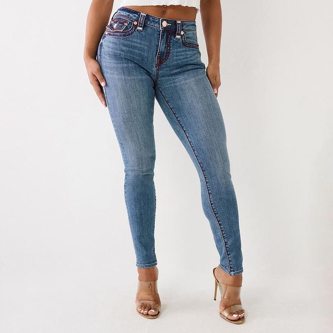 True Religion Mid Blue Jennie Skinny Stretch Jeans