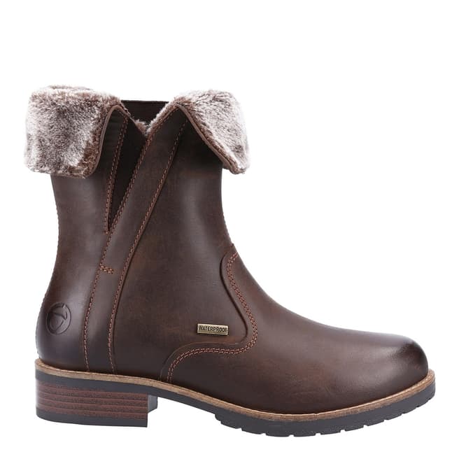 Cotswold Brown Dursley Fleece Lined Boots