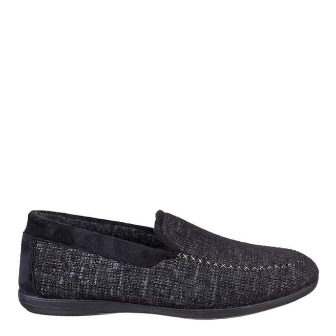 Cotswold Black Stanley Cosy Slippers