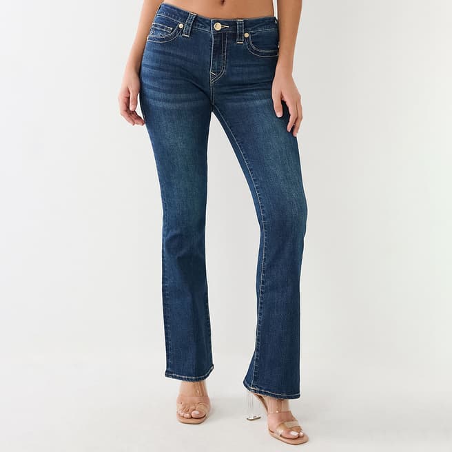 True Religion Blue Becca Bootcut Mid Rise Stretch Jeans