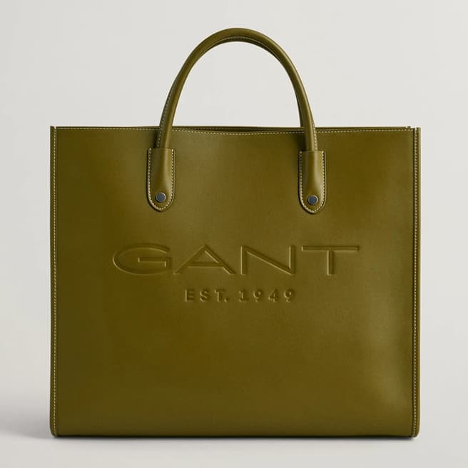 Gant Khaki Leather Bag