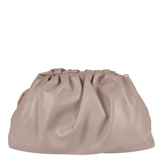 Bella Blanco Powder Pink Leather Clutch Bag