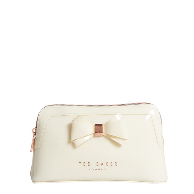 Ted Baker Ivory Aimee Glossy Bow Wash Bag