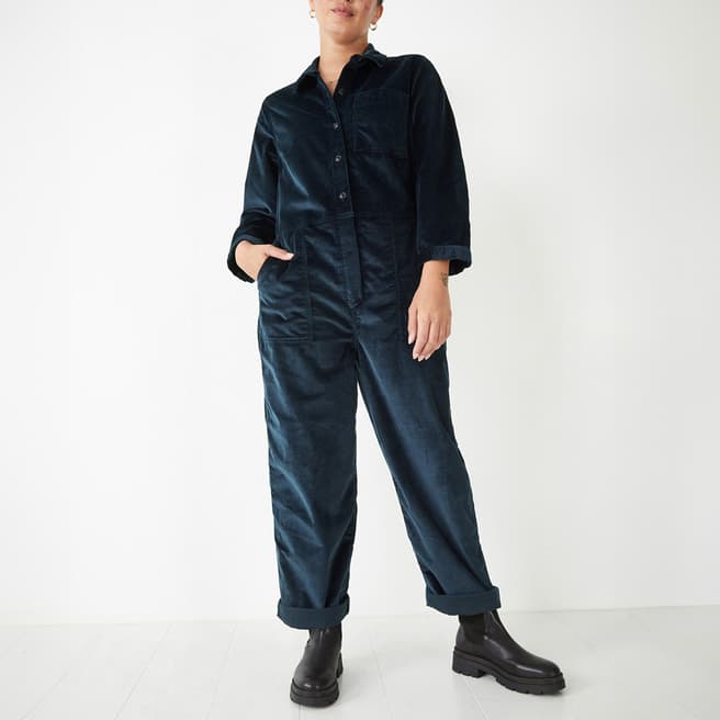 hush Navy Connie Cord Jumpsuit