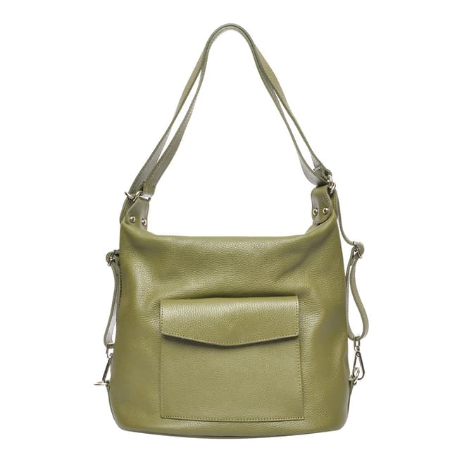 Luisa Vannini Green Italian Leather  Shoulder bag