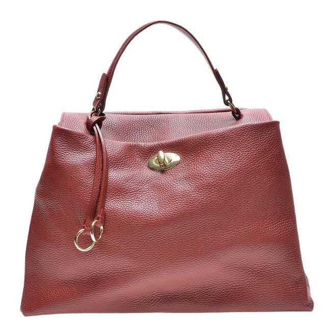 Luisa Vannini Red Leather Handbag