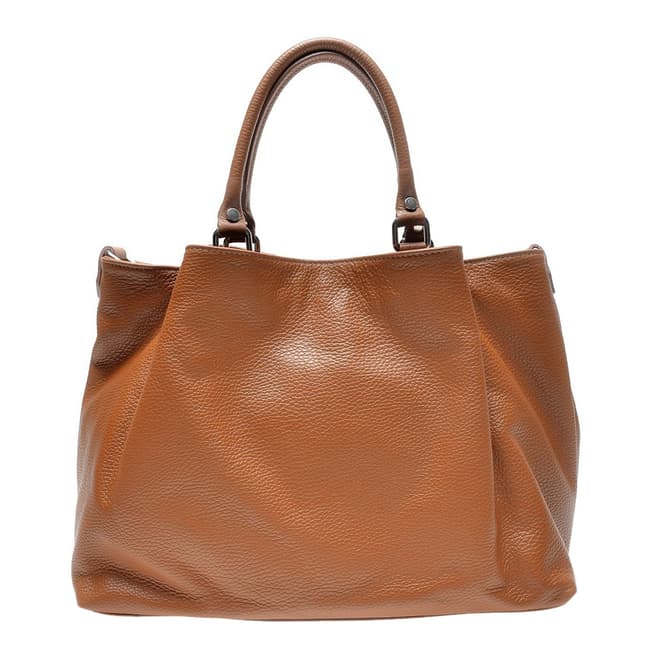Luisa Vannini Brown Italian Leather Handbag