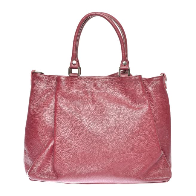 Luisa Vannini Red Italian Leather Handbag