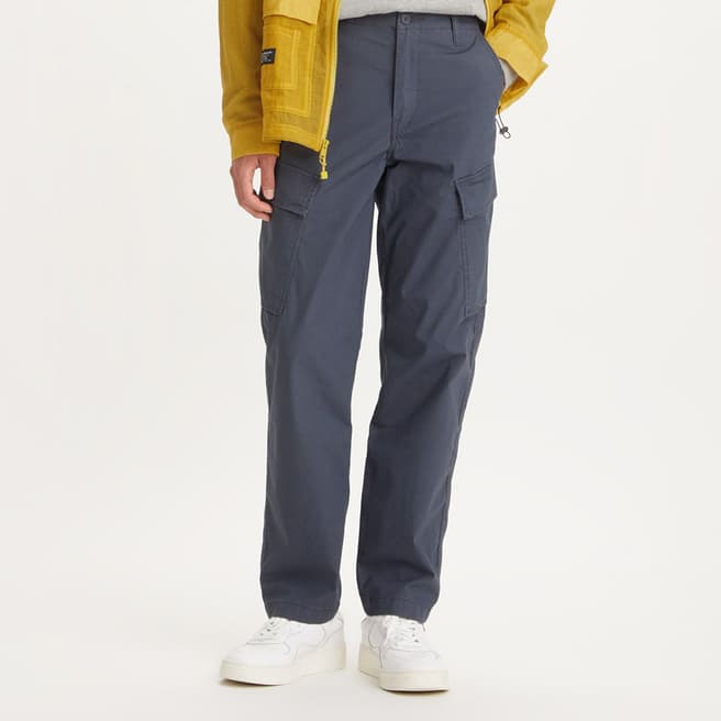 Levi's Charcoal Tapered Cotton Cargo Trousers