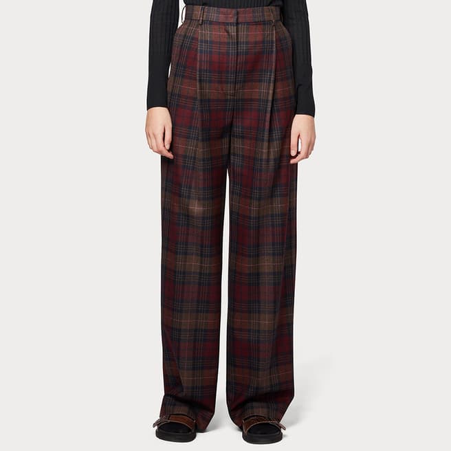 PAUL SMITH Red/Multi Check Wool Trousers