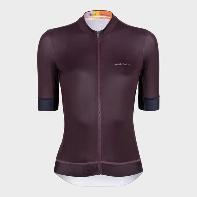 PAUL SMITH Burgundy Short Sleeve Cycle Jersey