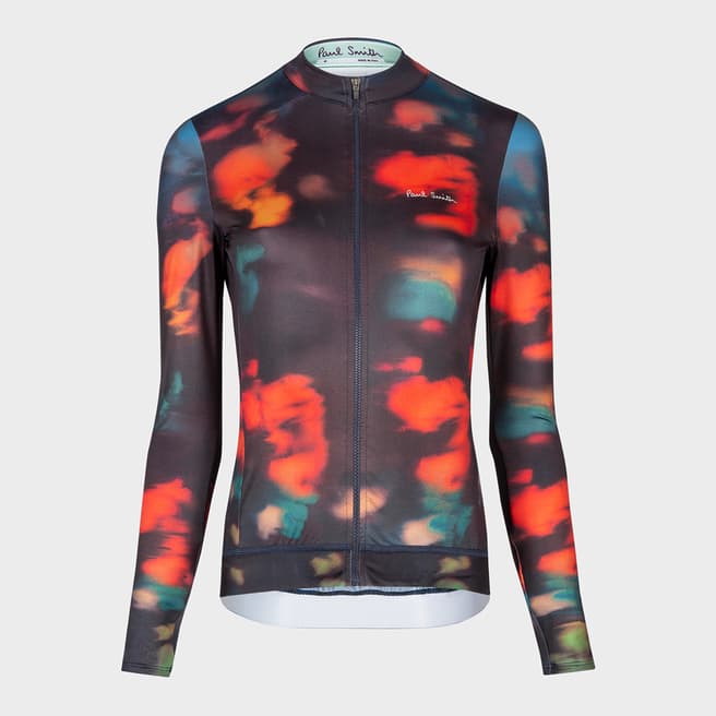 PAUL SMITH Black/Red Ink Long Sleeve Cycle Jersey