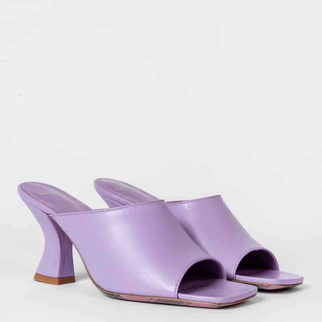 PAUL SMITH Purple Leather Ford Mules