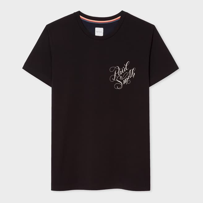 PAUL SMITH Black Cotton Printed T-shirt