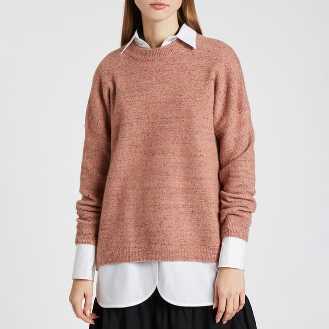 PAUL SMITH Pink Knitted Wool Blend Pullover
