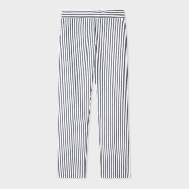 PAUL SMITH Navy/White Cotton Trousers