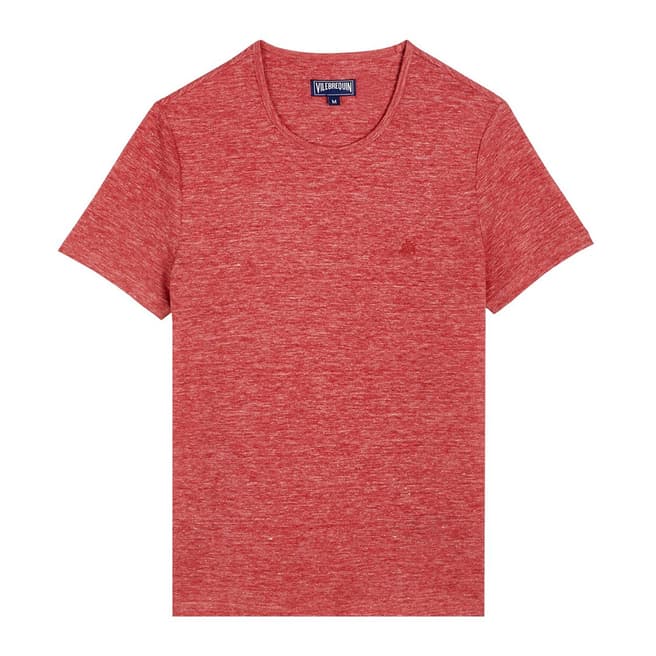 Vilebrequin Red Tiramisu Linen T-Shirt