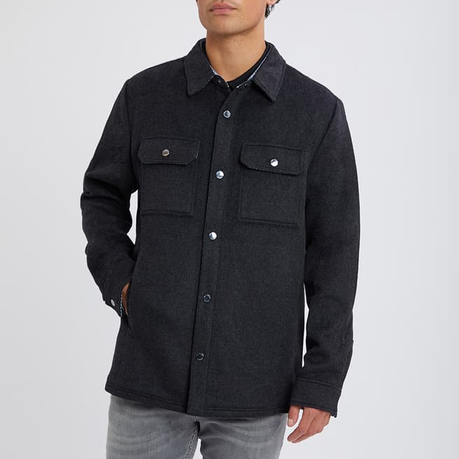 Ted Baker Charcoal Wool Blend Over Shirt