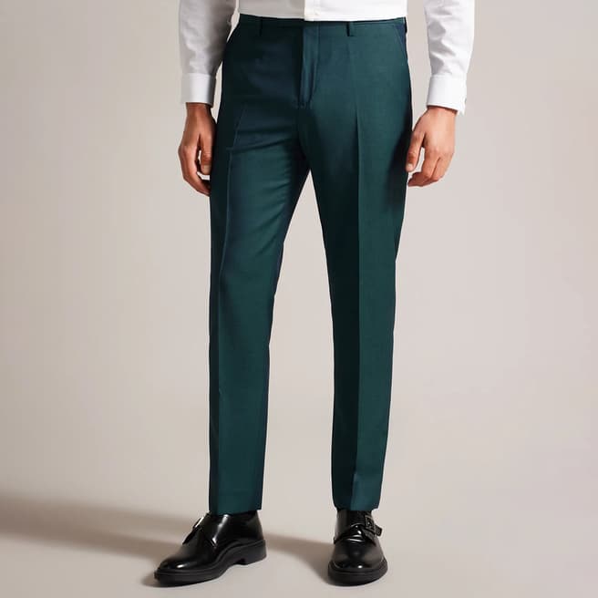 Ted Baker Teal Blue Wool Tonic Suit Trouser