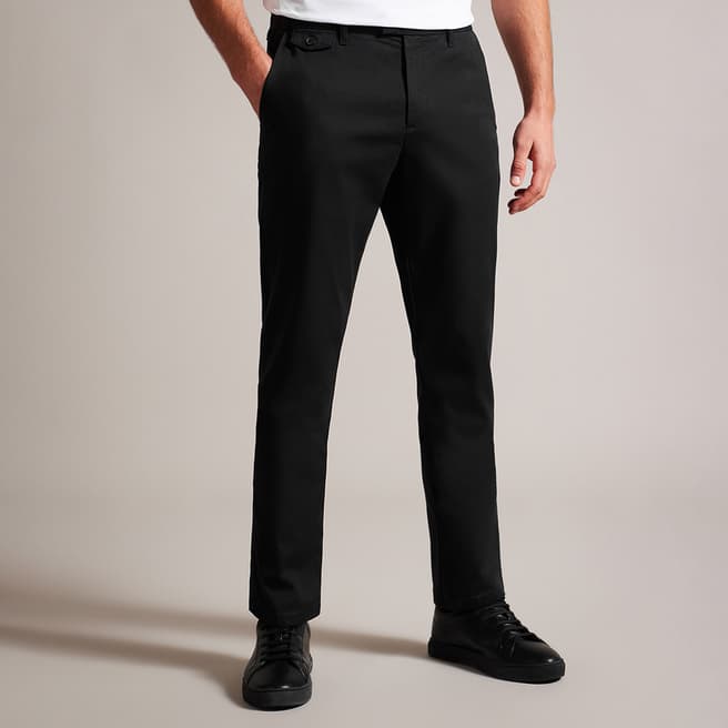 Ted Baker Black Slim Fit Textured Chino Trouser