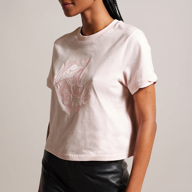 Ted Baker Pink Marelll Branded Cotton T-Shirt