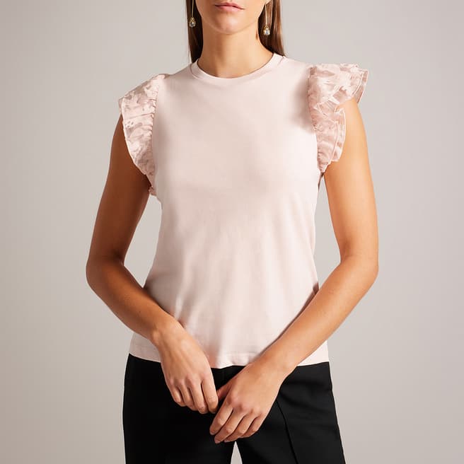 Ted Baker Pink Bobyann Cotton Frill Top