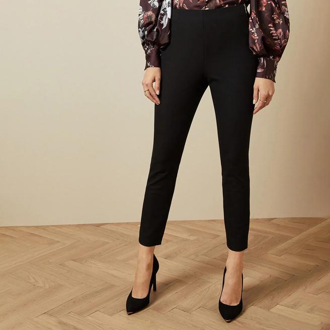 Ted Baker Black Cemelia Skinny Ankle Grazer Trousers