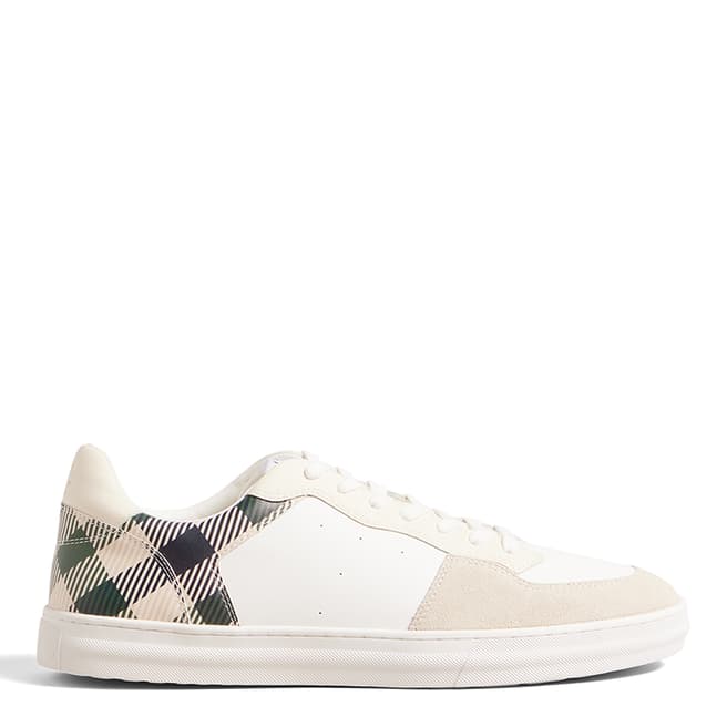Ted Baker White Barker Leather/Suede Trainer