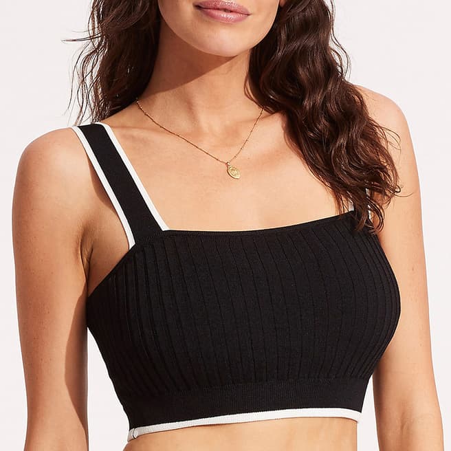 Seafolly Black Coral Knit Top