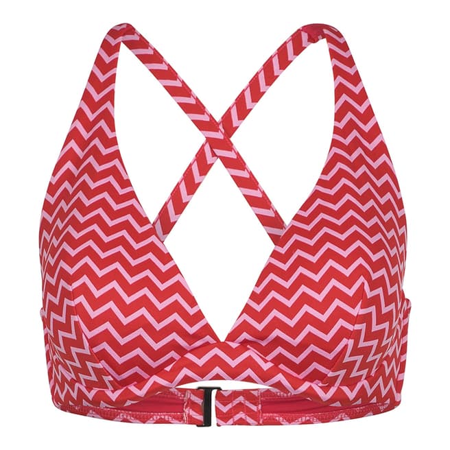 Seafolly Red Fixed Triangle Bikini Top