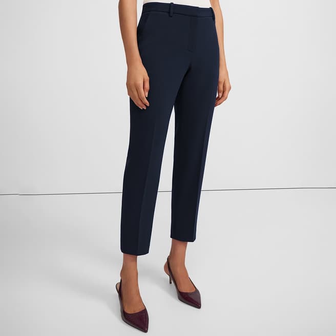 Theory Navy Straight Leg Trousers