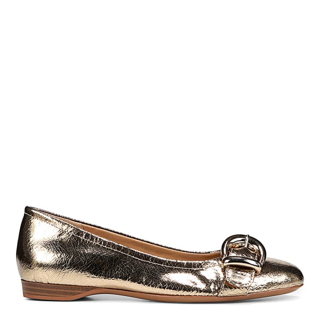 Naturalizer Gold Polly Metallic Leather Pump