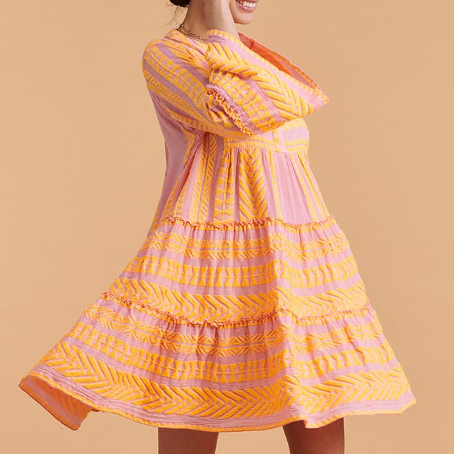 Devotion Orange & Pink Ella Dress