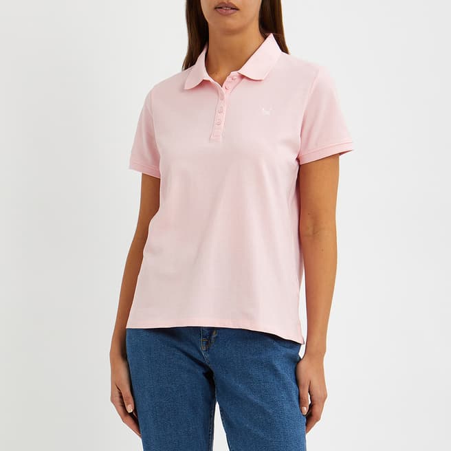 Crew Clothing Pink Exmouth Cotton Polo Shirt