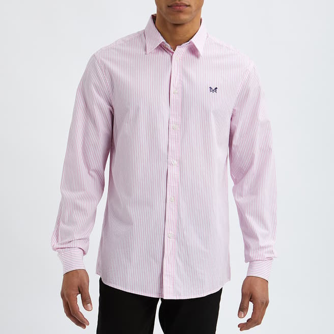 Crew Clothing Pink Stripe Classic Shirt